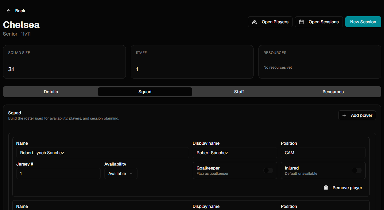 Team Management preview